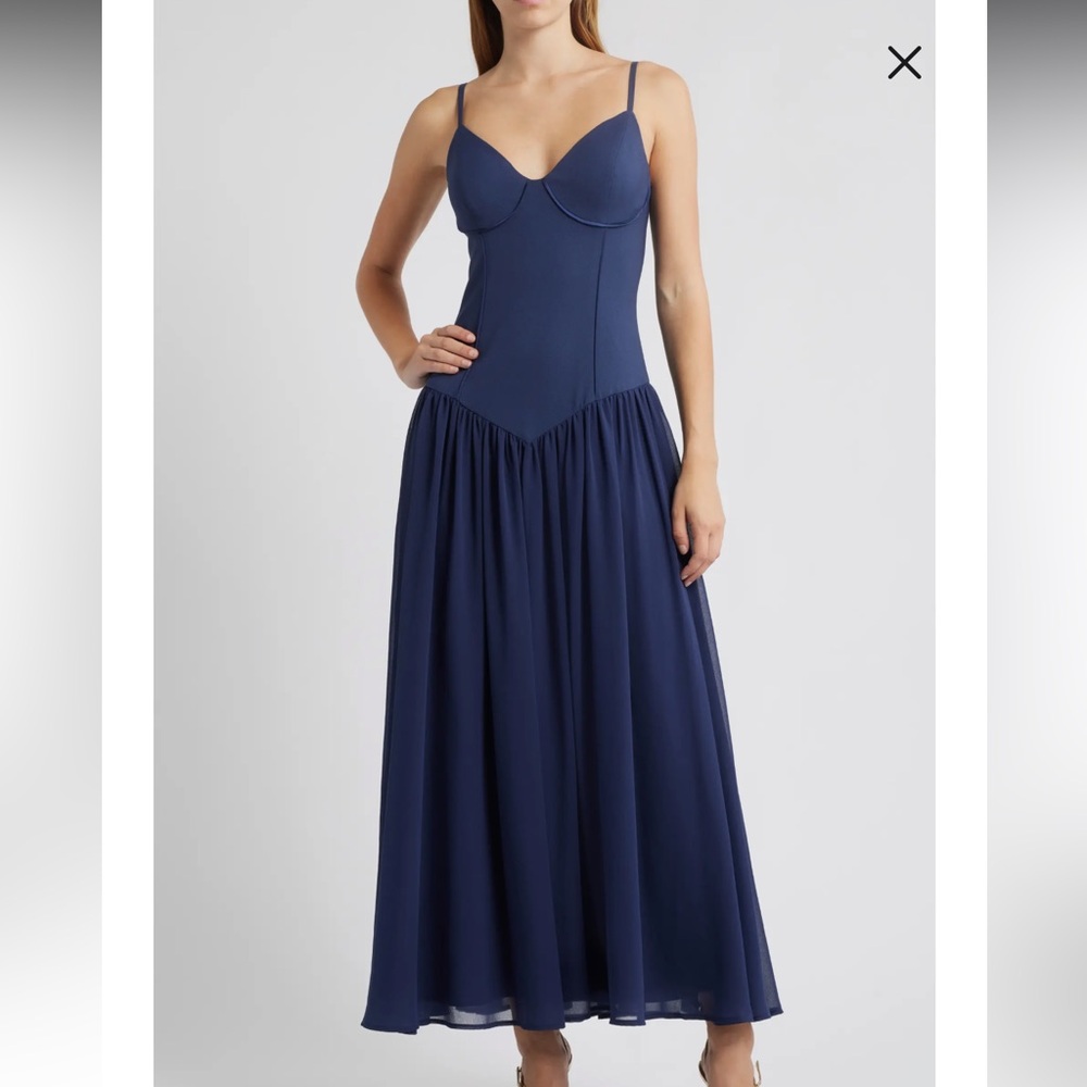 Hutch Ruby Bustier Drop Waist Belted Dress - Picture 5 of 8